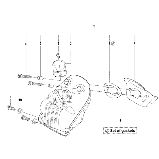 Muffler Assembly For Husqvarna 545 Chainsaw 