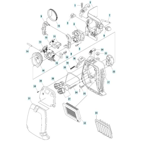 Air Filter for Husqvarna 545F