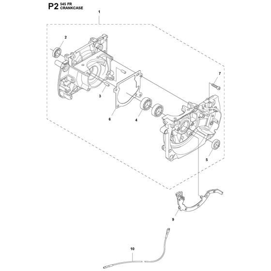 Crankcase Assembly For Husqvarna 545FR Brushcutters