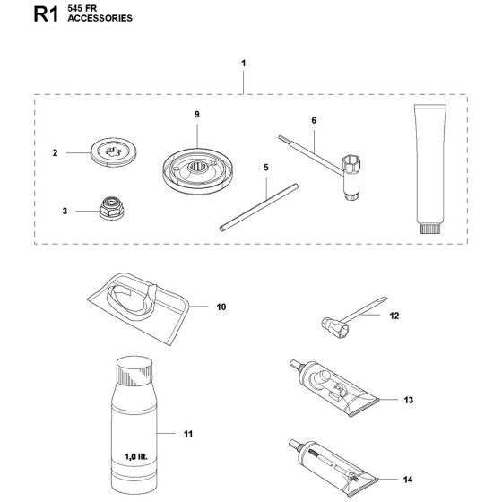 Accessories Assembly For Husqvarna 545FR Brushcutters