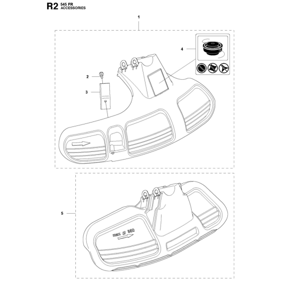 Accessories-2 Assembly For Husqvarna 545FR Brushcutters