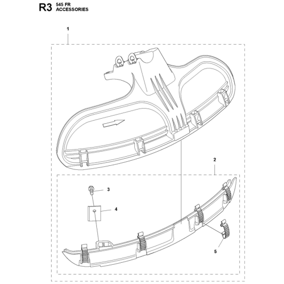 Accessories-3 Assembly For Husqvarna 545FR Brushcutters