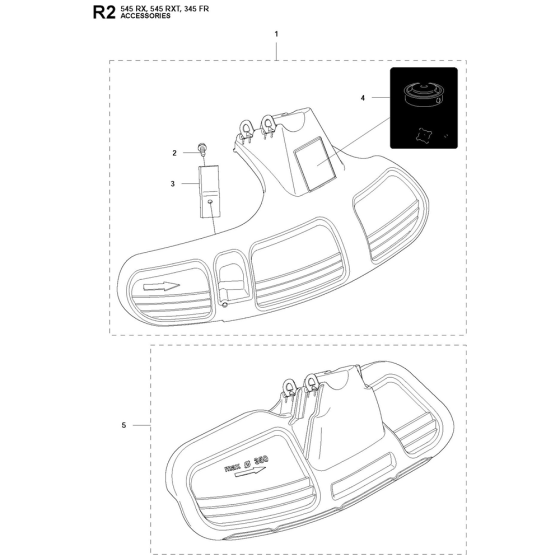 Accessories-2 Assembly For Husqvarna 545RX Brushcutters