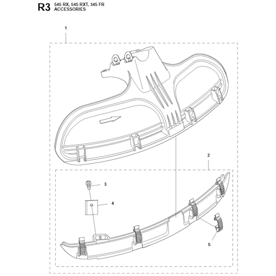 Accessories-3 Assembly For Husqvarna 545RX Brushcutters