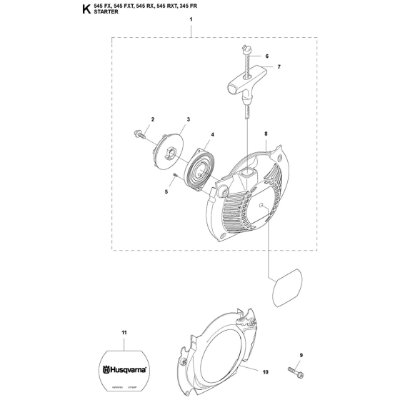 Starter Assembly For Husqvarna 545RXT Brushcutters