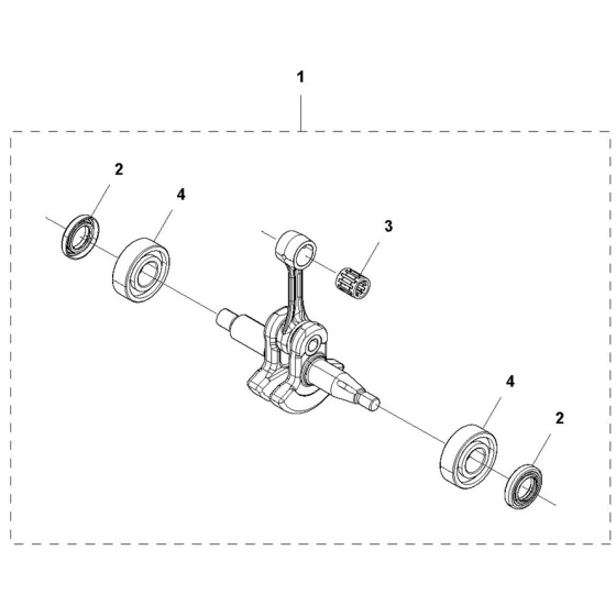 Crankshaft Assembly For Husqvarna 545RXTAT Brushcutters