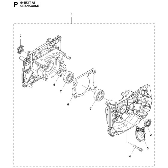 Crankcase Assembly For Husqvarna 545RXTAT Brushcutters