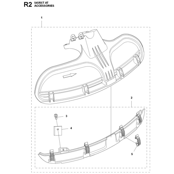 Accessories-2 Assembly For Husqvarna 545RXTAT Brushcutters