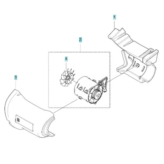 Fan Assembly for Husqvarna 550iBTX