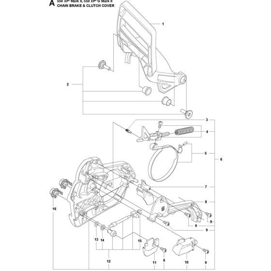 Chain Brake, Clutch Cover