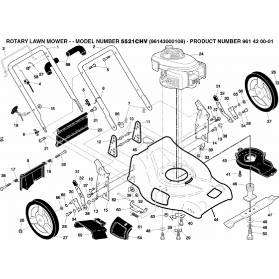 Frame Assembly for Husqvarna 5521