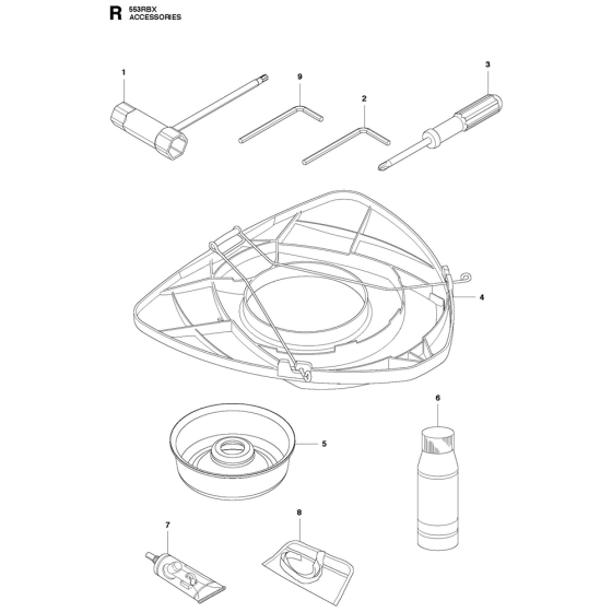 Accessories-2 Assembly For Husqvarna 553RBX Brushcutters