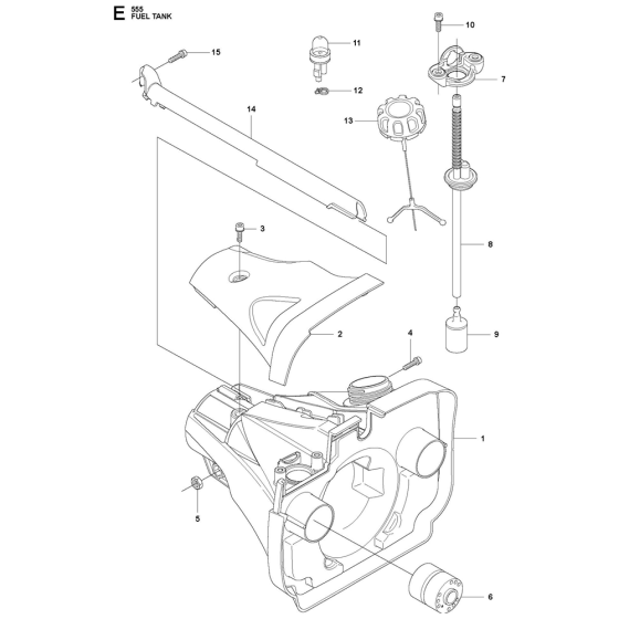 Fuel Tank Assembly for 555RXT