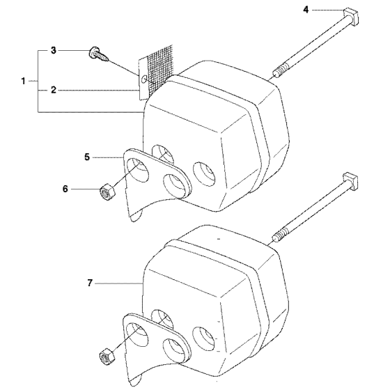 Muffler Assembly for Husqvarna 55