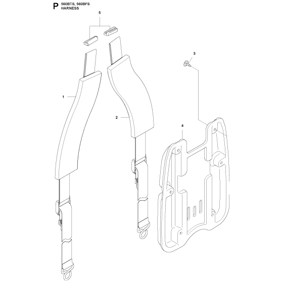 Harness Assembly for Husqvarna 560BFS Leaf Blower