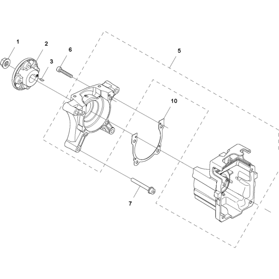 Crankcase Assembly for Husqvarna 560BFS Leaf Blower