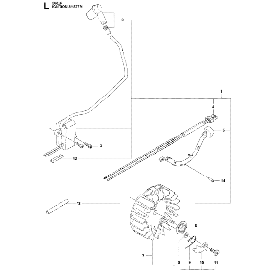 Ignition System Assembly For Husqvarna 560XP-XPG  Chainsaw 