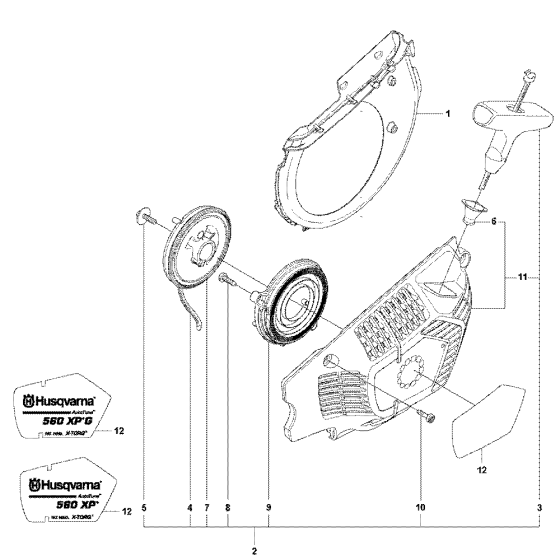 Starter Assembly For Husqvarna 560XP-XPG Chainsaw 