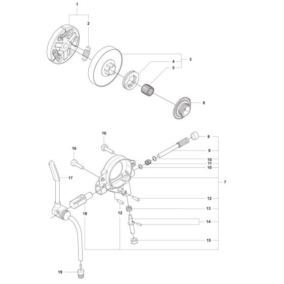 Clutch, Oil Pump for Husqvarna 562XP