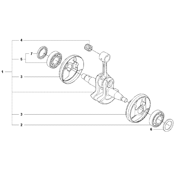 Crankshaft Assembly For Husqvarna 562XP-XPG Chainsaw 