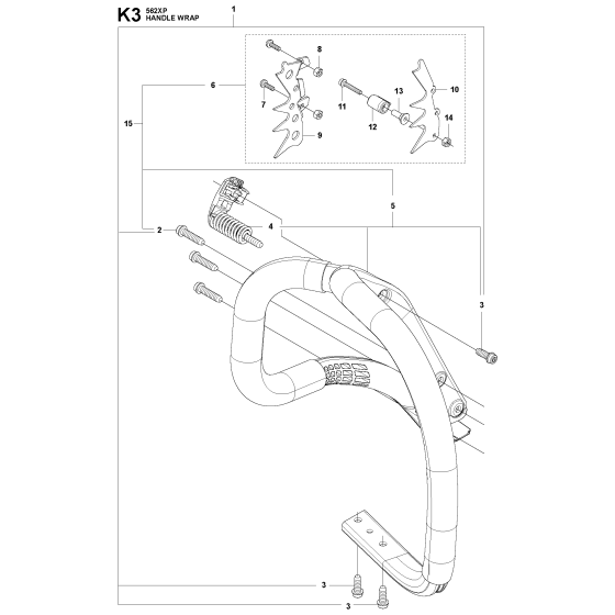 Handle Wrap Assembly For Husqvarna 562XP-XPG Chainsaw 