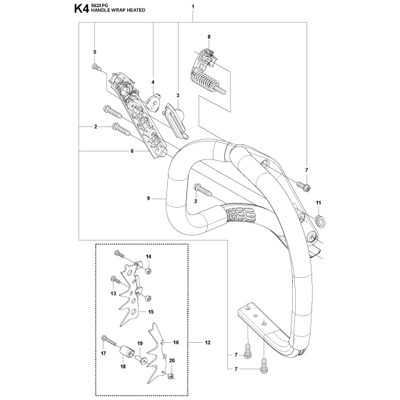 Handle Wrap Heated Assembly For Husqvarna 562XP-XPG Chainsaw 