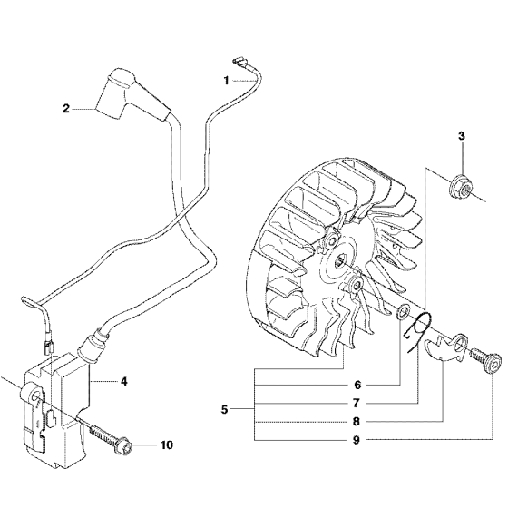 Ignition System Assembly For Husqvarna 570 Chainsaw 