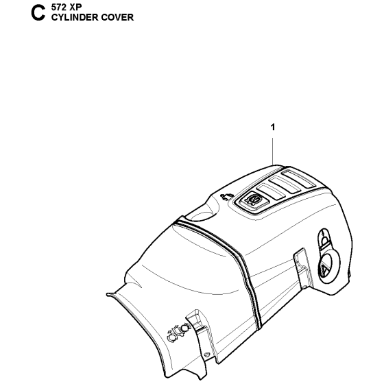 Cylinder Cover Assembly For Husqvarna 572XP-XPG Chainsaw 