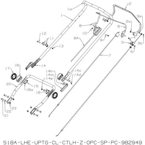 Handle Assembly for Masport 575AL