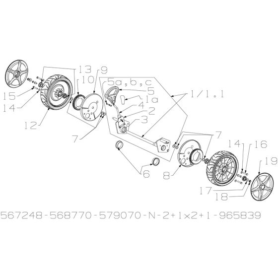 Wheel Assembly for Masport 575AL