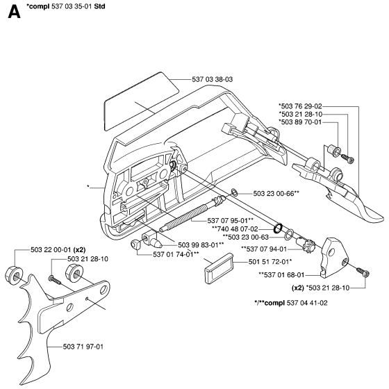 Clutch Cover Assembly For Husqvarna 575XP Chainsaw 