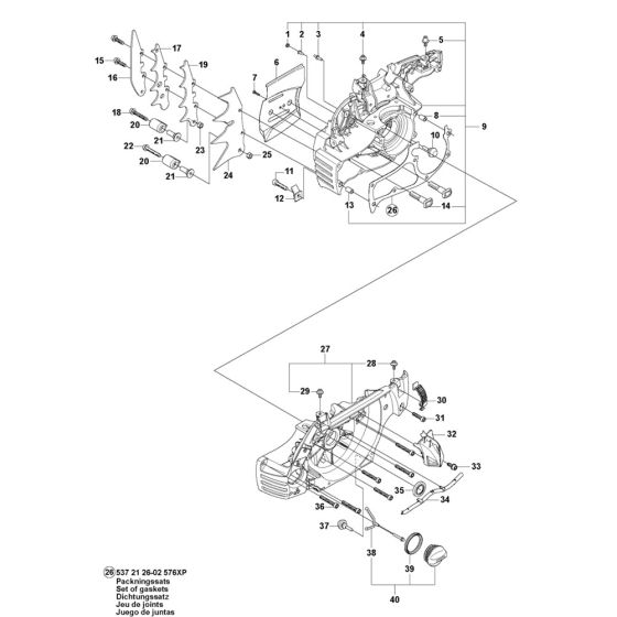 Crankcase Assembly for Husqvarna