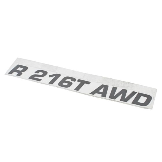Engine Hood Decal for Husqvarna R216 T AWD Rider - OEM No. 578 36 45-18