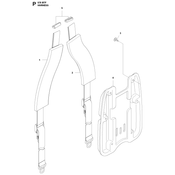 Harness Assembly for Husqvarna 578BTF Leaf Blower