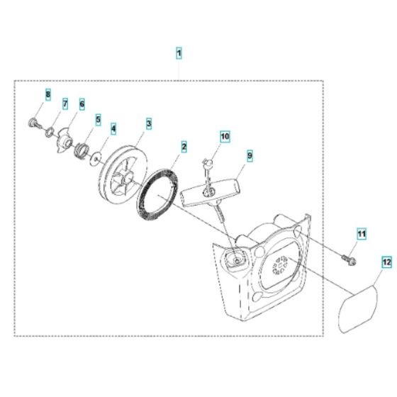 Starter Assembly for Husqvarna Blower
