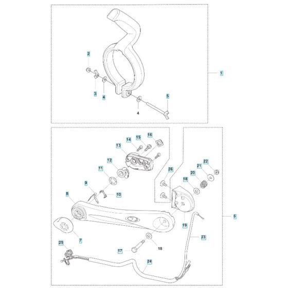 Throttle Control for Husqvarna 580BFS