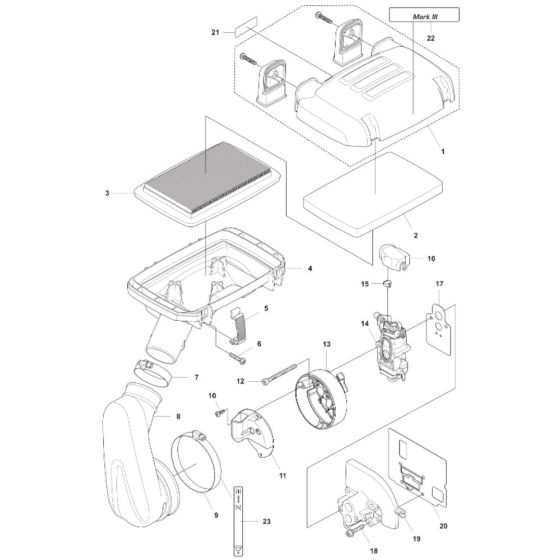 Air Filter Assembly for Husqvarna
