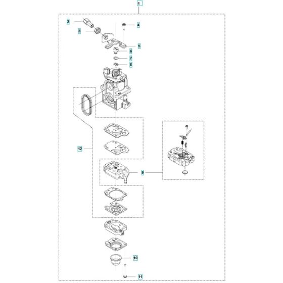 Carburettor Assembly for Husqvarna