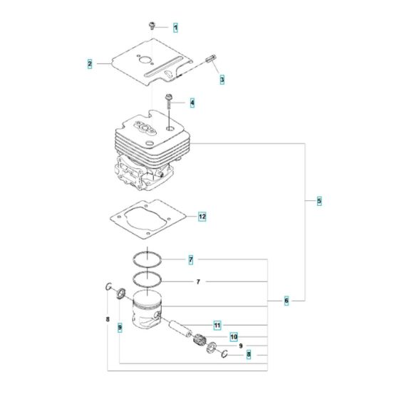 Cylinder Assembly for Husqvarna