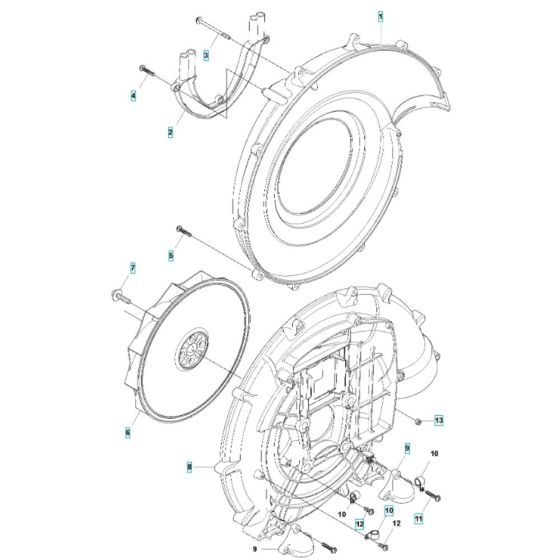 Fan Assembly for Husqvarna 580BTS