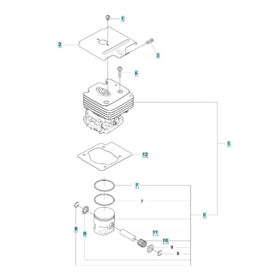 Cylinder Assembly for Husqvarna