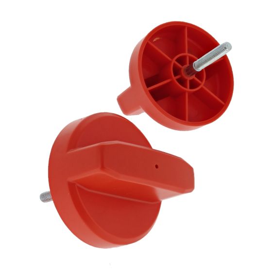 Pair of Lower Handle Fixings for Flymo Mighti-Mo 300 Li Mower - OEM No. 589 62 93-01