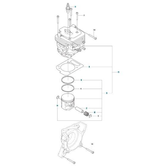 Cylinder Assembly for Husqvarna