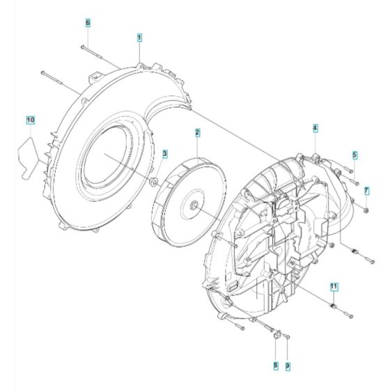 Fan Assembly for Husqvarna 590BTS