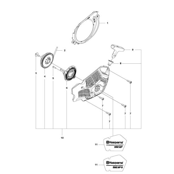 Starter for Husqvarna 592 XP-XPG