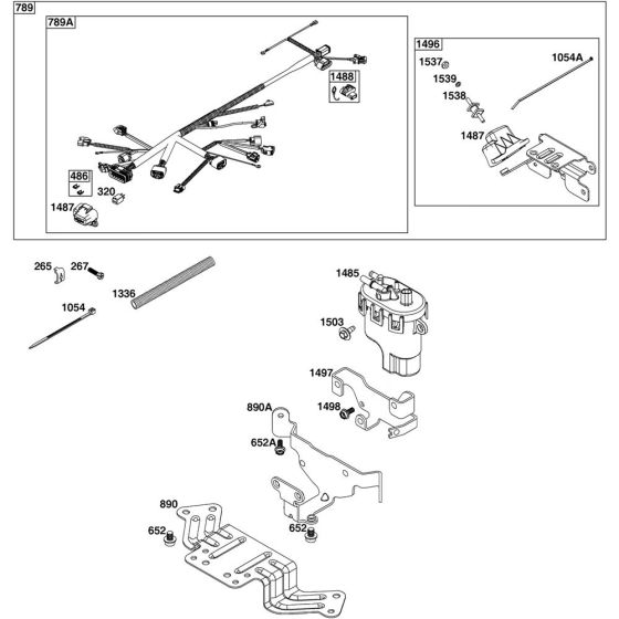 Wire Harness, Wire Assembly for Briggs and Stratton Model No.61E477-0006-J1 Horizontal Shaft Engine