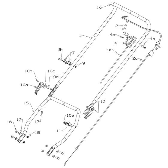 Handle Assembly for Masport 625AL