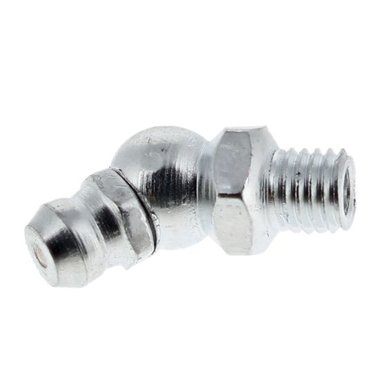 Angled Grease Nipple 1/4" UNF 45 Degree for Hydraulic Applications - Each
