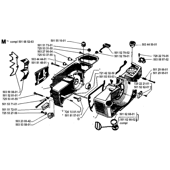 Crankcase Assembly for Husqvarna 66