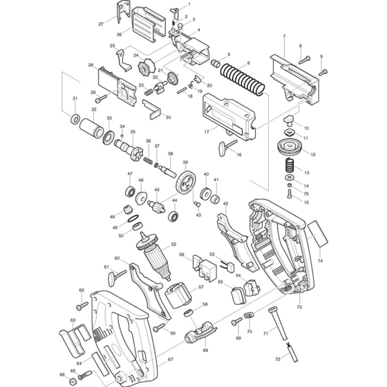 Main Assembly for Makita 6836 Drywall Corded Screwgun